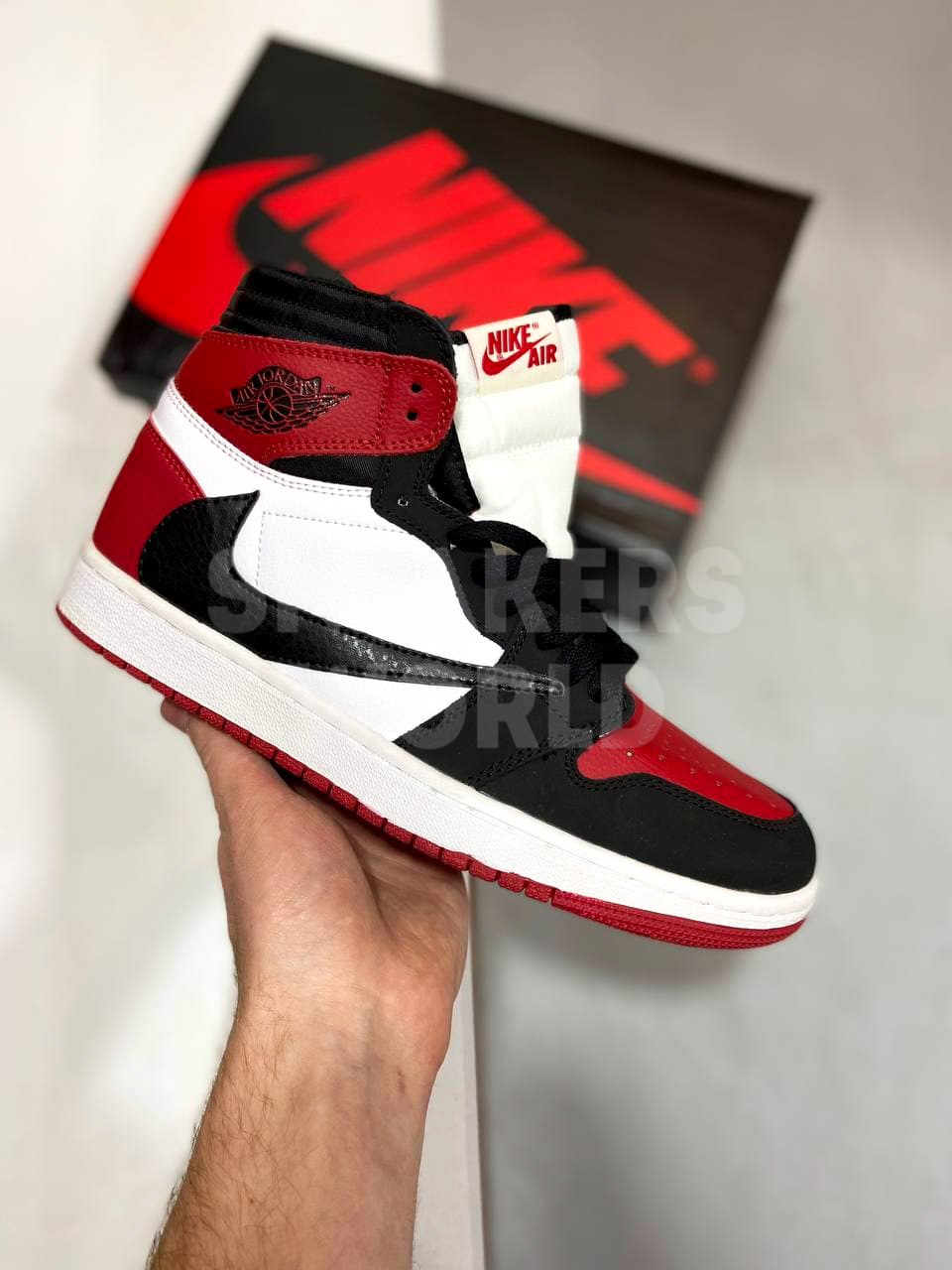 Air jordan 1 cheap high red and white