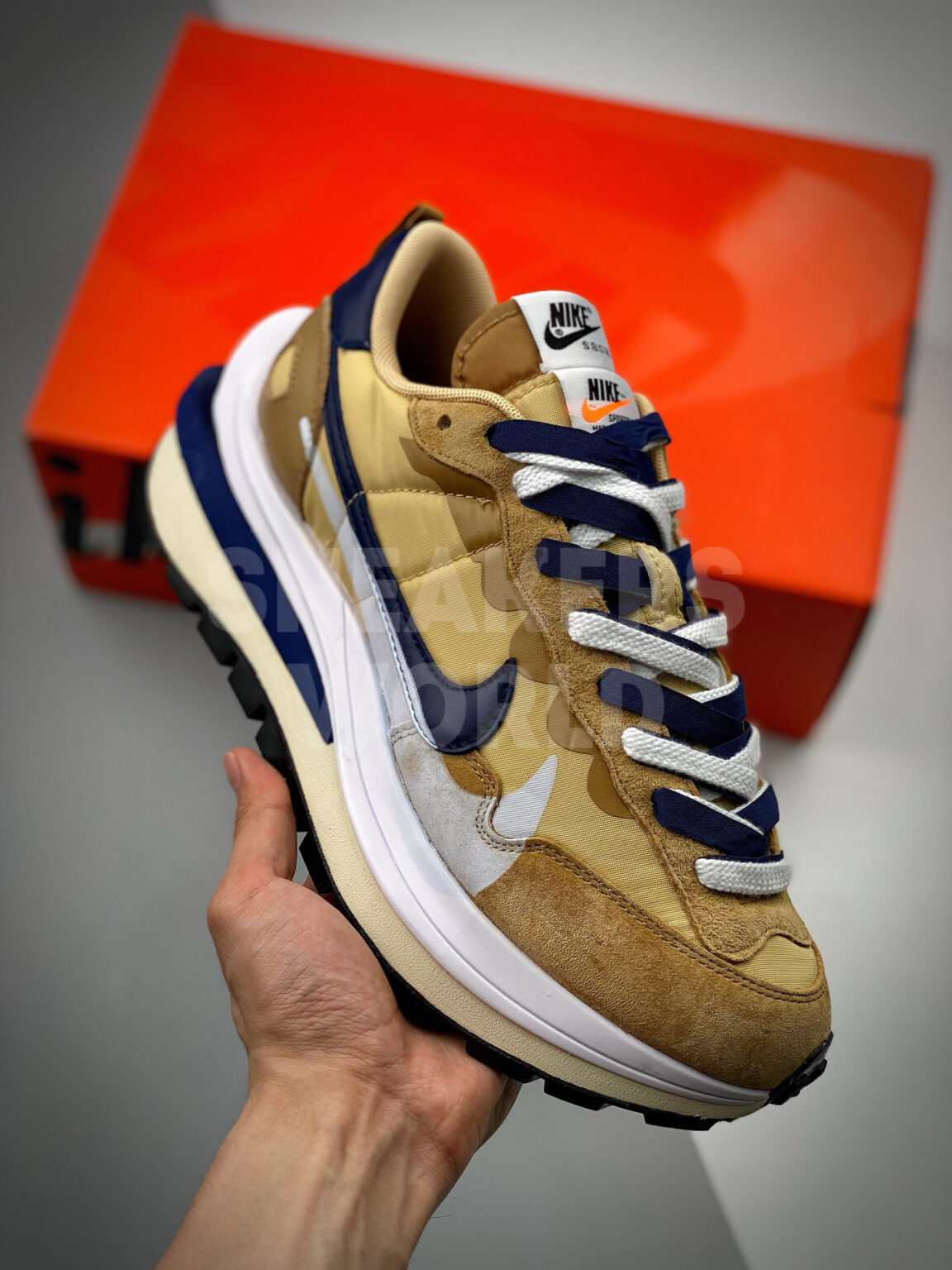 Nike Vaporwaffle sacai Sesame Blue Void