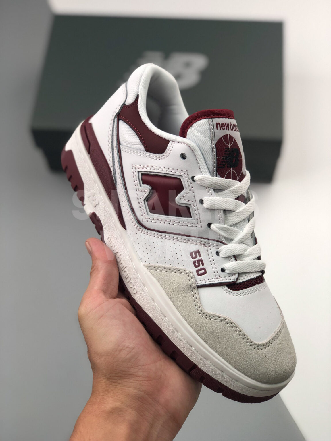 New Balance 550 White Bordeaux