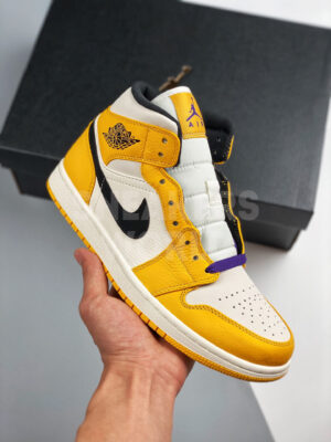air-jordan-1-mid-lakers-yellow-white-purple-for-sale-300x400 Nike Dunk low Black White