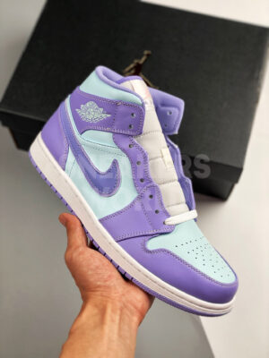 Nike Air Jordan 1 Mid Purple Aqua Blue