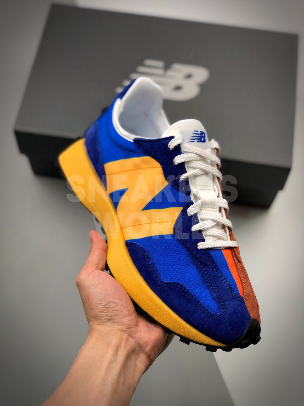 New Balance 327 Blue Yellow