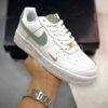 Nike Air Force 1 White Green Gold