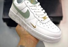 Nike Air Force 1 White Green Gold