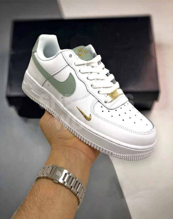 Nike Air Force 1 White Green Gold