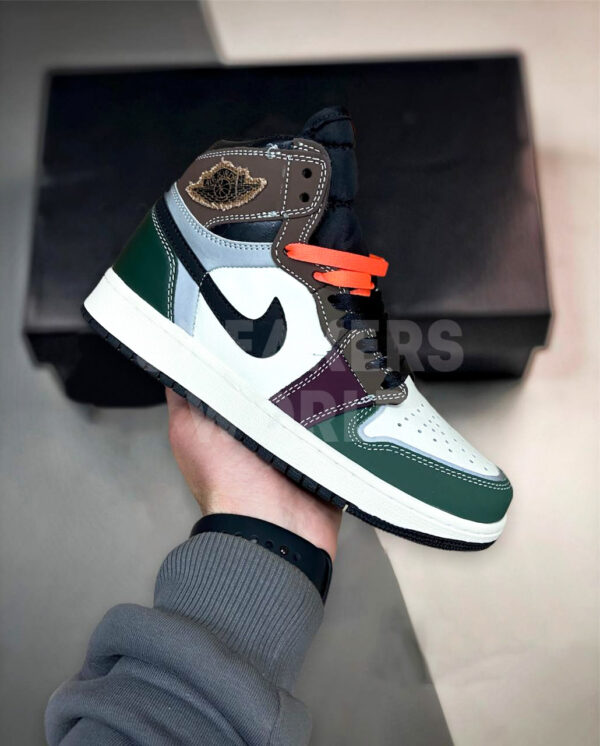 Nike Air Jordan 1 Mid Fearless White Green Brown