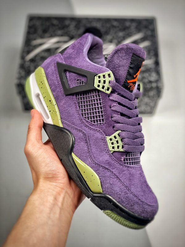 Air-Jordan-4-Canyon-Purple-Black-Alligator-Saftey-Orange-AQ9129-