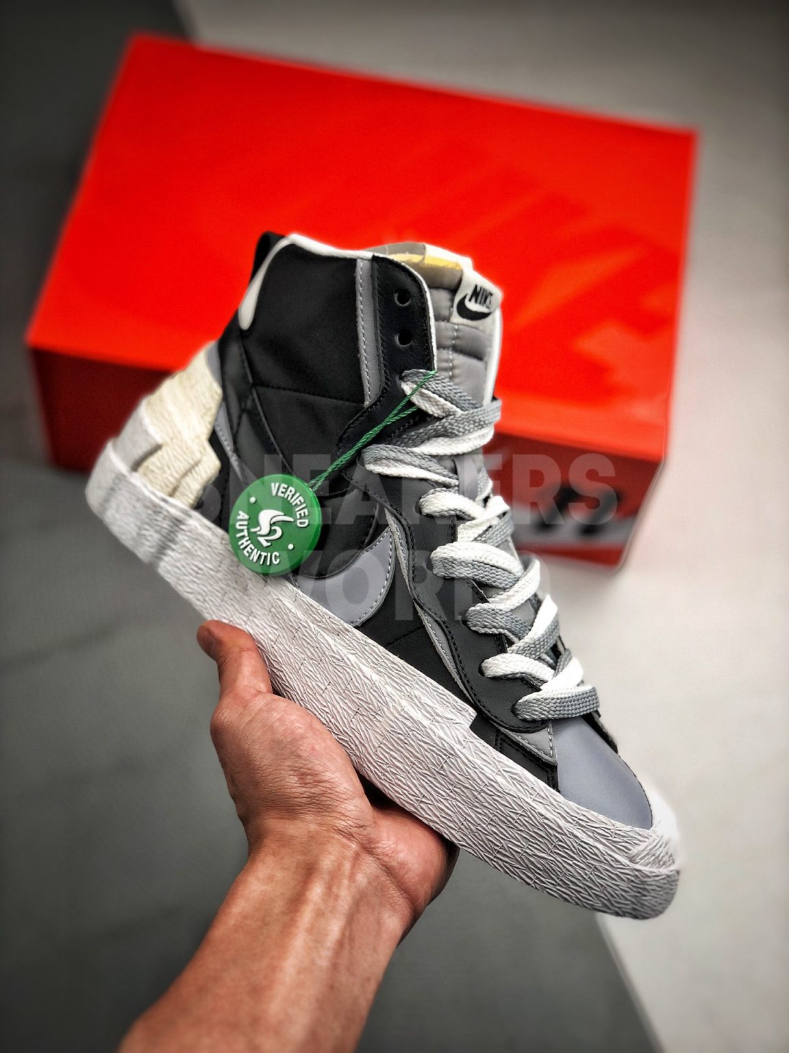 Nike x Sacai Blazer Mid Black Grey