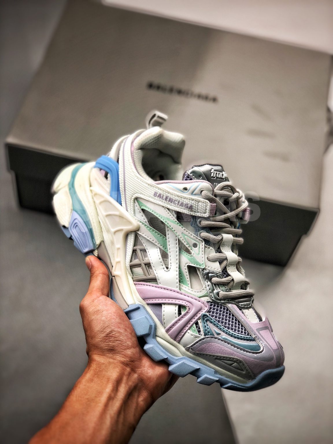 Balenciaga Track 2 White/Pink/Blue
