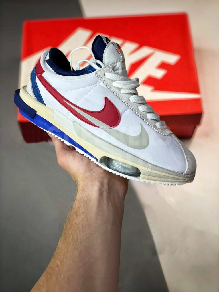 Sacai x Nike Cortez 4.0 White/Red/Blue