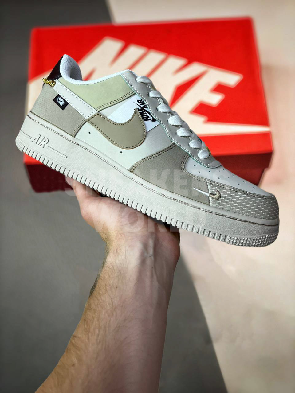 Nike Air Force 1 Bling Beige White