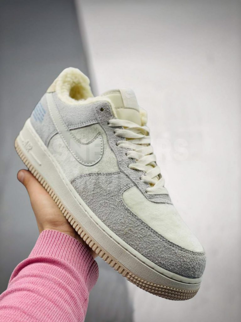 Nike Air Force 1 Low Sherpa Photon Dust  зимние с мехом