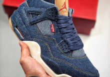 Кроссовки Nike Air Jordan 4 Denim/Denim-Sail-Game Red