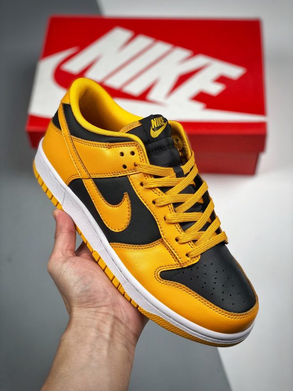 Кроссовки Nike Dunk Low Black/Goldenrod-White