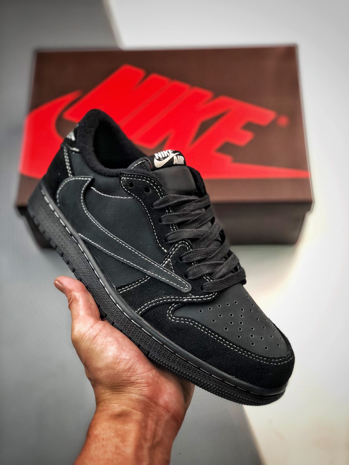 Кроссовки Travis Scott x Nike Air Jordan 1 Low OG “Black/Phantom”