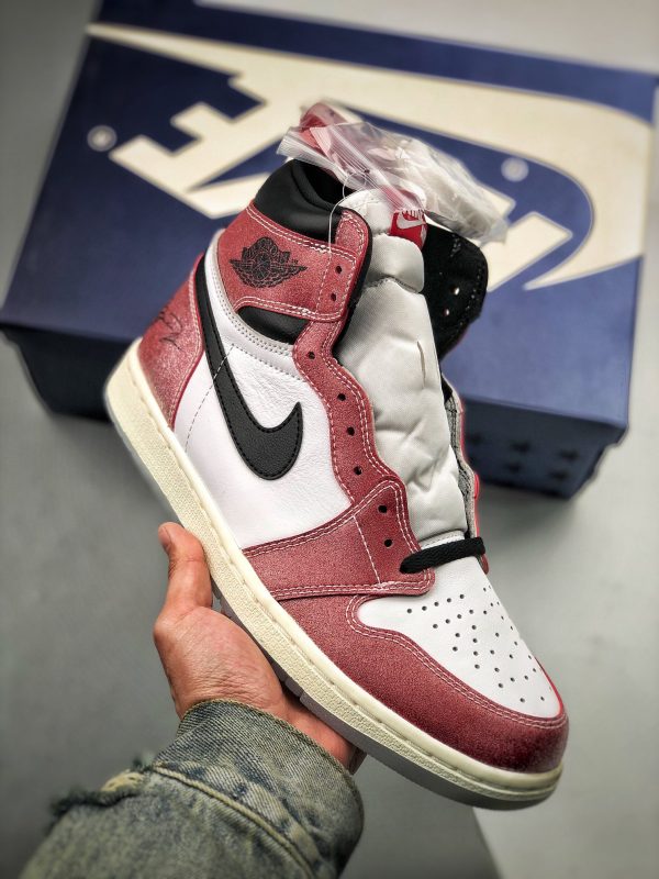 Кроссовки Trophy Room x Nike Air Jordan 1 High White/Varsity Red/Sail/Black