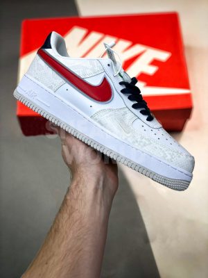 Кроссовки Nike Air Force 1 Low White/Red/Grey