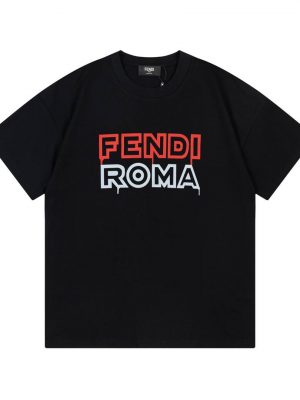 Футболка Fendi Roma Red White Logo