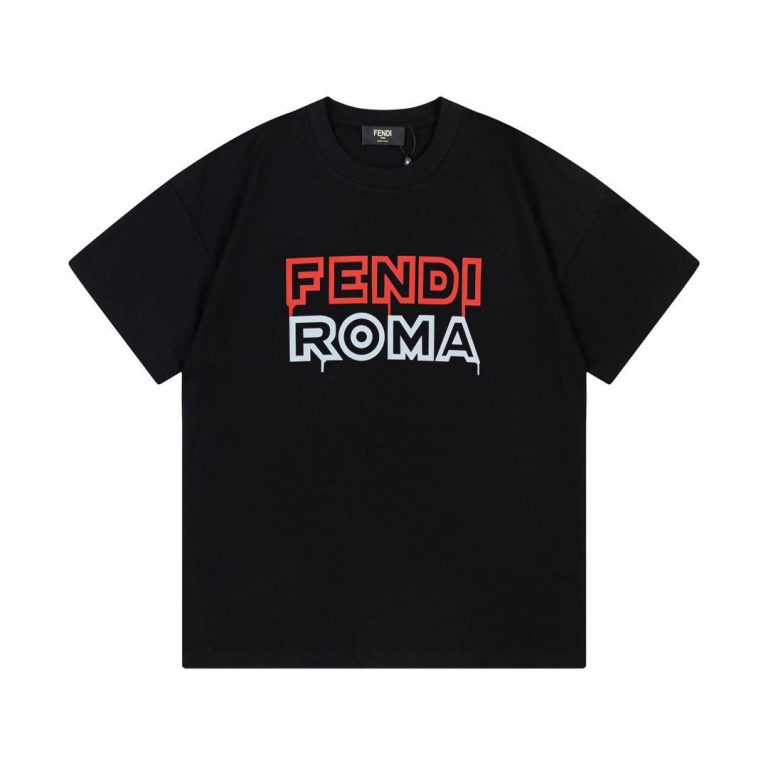 Футболка Fendi Roma Red White Logo