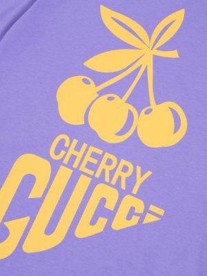 Футболка Gucci Cherry фиолетовая