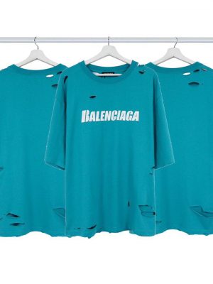Футболка Balenciaga оверсайз зеленая