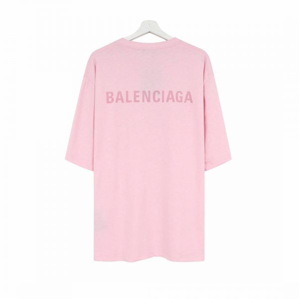 Футболка Balenciaga оверсайз розовая