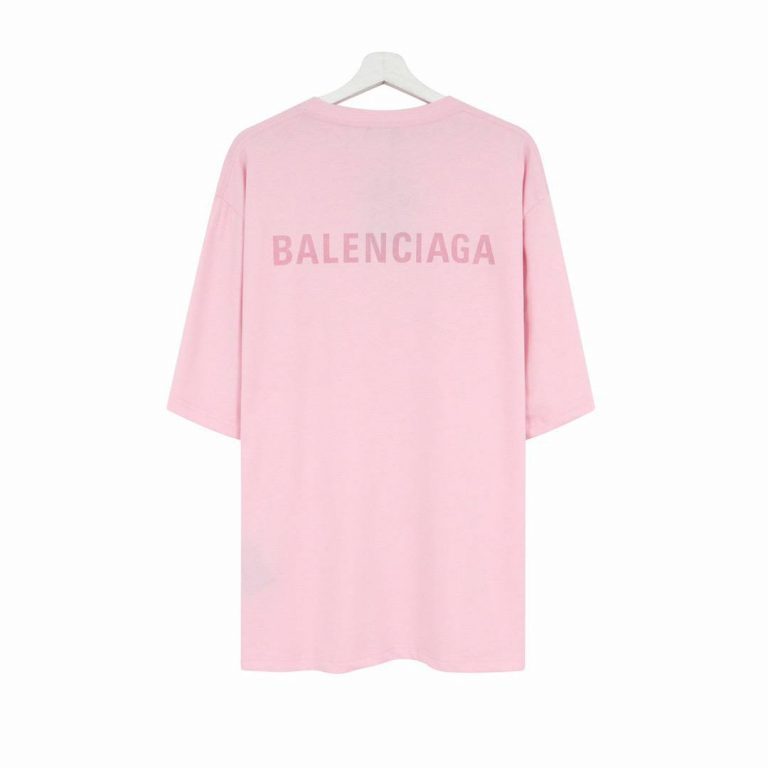 Футболка Balenciaga оверсайз розовая