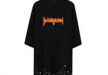 Футболка Balenciaga Metal Logo оверсайз