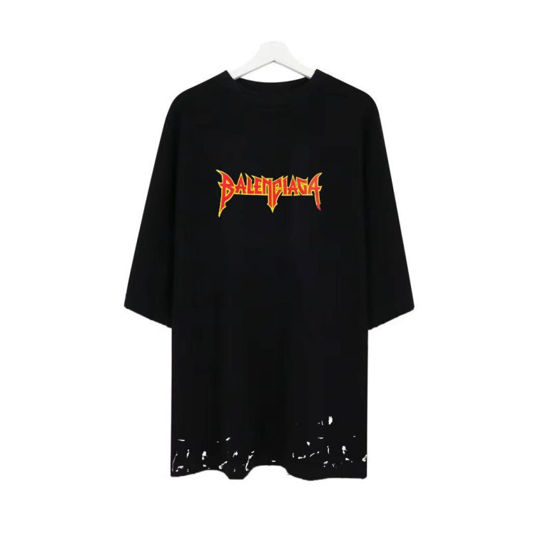 Футболка Balenciaga Metal Logo оверсайз