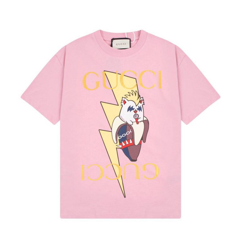Футболка Gucci Pink Lightning Bolt Bananya