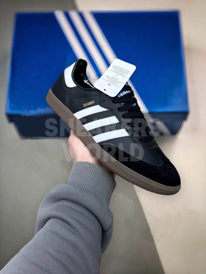 Adidas originals samba og hot sale black