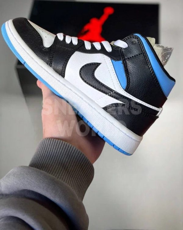 Air Jordan 1 Mid Black White University Blue