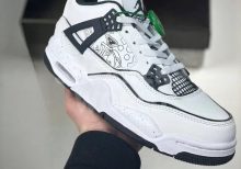 Air Jordan 4 Retro GS DIY White Black
