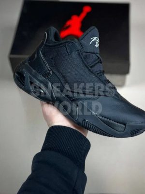 Nike Air Jordan Max Aura 4 Shoes Black Cat Triple Black