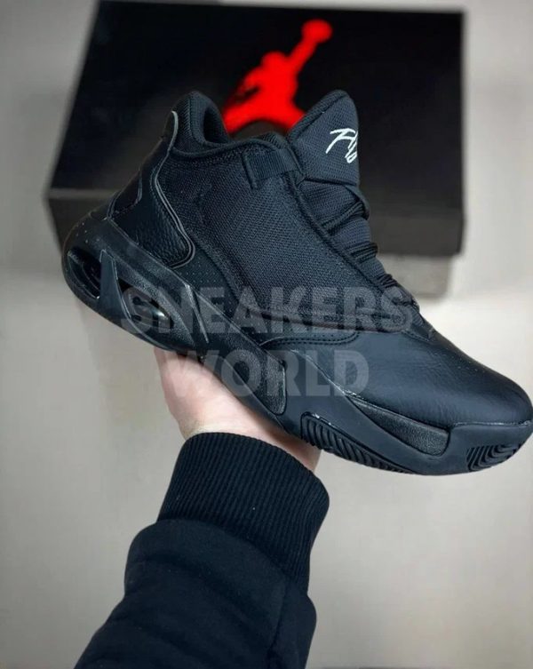 Air Jordan Max Aura 4 Shoes Black Cat Triple Black