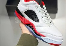 Nike Air Jordan 5 Retro Low Fire Red White Black