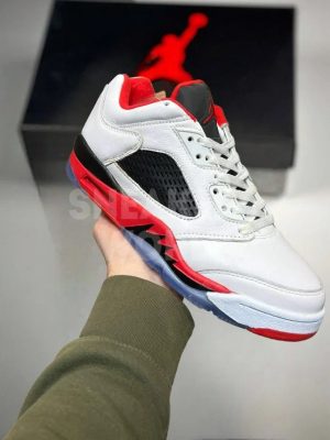 Nike Air Jordan 5 Retro Low Fire Red White Black