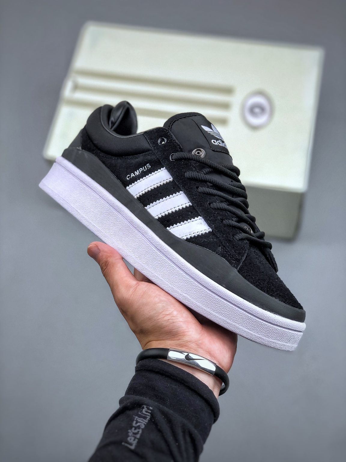 Adidas Campus Light x Bad Bunny Black White