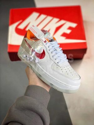 Nike Air Force 1 07 PRM Casual Shoes White University Red