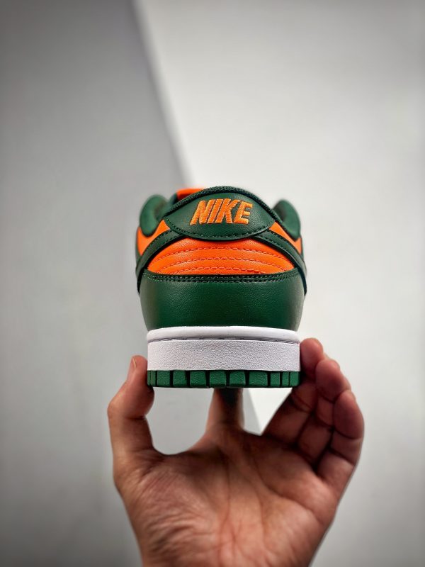 Nike Dunk Low Miami Hurricanes Team Dark Green Team Orange White