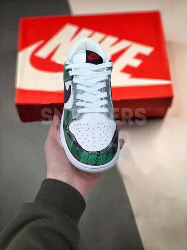 Nike Dunk Low Retro PRM Tartan Plaid White Black Green