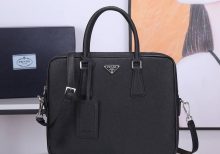 Мужской черный портфель Prada Saffiano