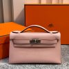 Сумка Hermes Mini Kelly Pochette 22cm Bag In Mauve Sylvestre Epsom Leather