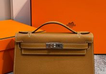 Сумка Hermes Mini Kelly Pochette 22cm Bag In Gold Epsom Leather PHW