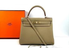 Hermes Kelly Seller 28 бежевый