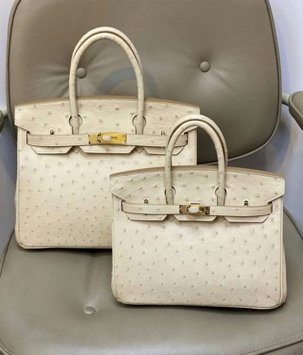 Сумка Hermes Birkin 3C Wool White Ostrich 25