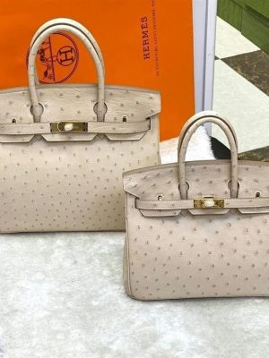 Сумка Hermes Birkin 3C Wool White Ostrich 30