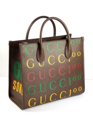 Сумка-тоут Gucci 100 large tote bag Brown