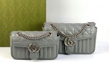 Сумка Gucci GG Marmont 2.0 mini серая