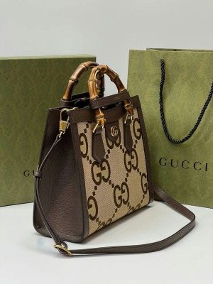 Сумка-тоут Gucci Diana Jumbo GG Small Tote Bag